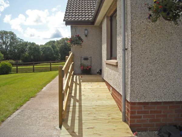 Hardwood Ramp Installation in Sandpoint